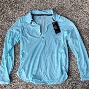 Light blue Under Armour half zip- Medium